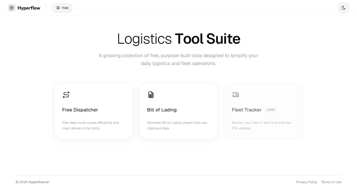 Logistics Tool Suite preview